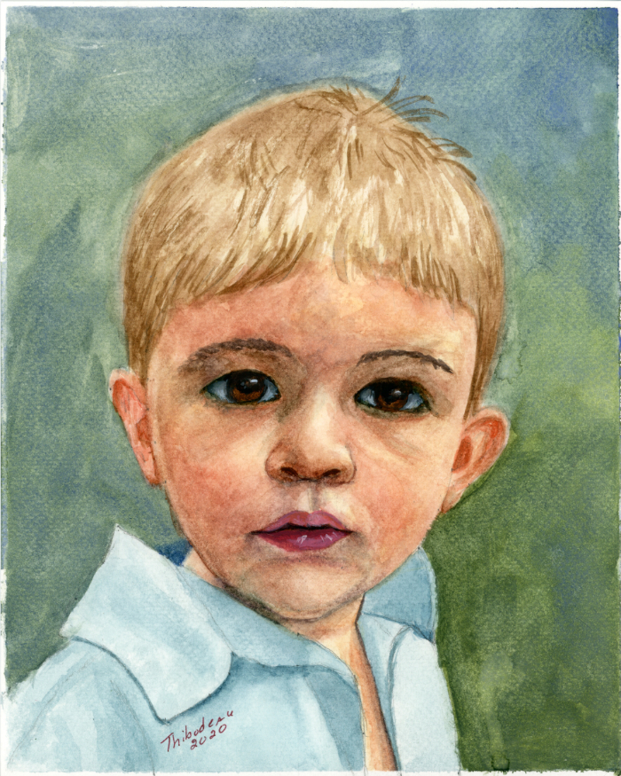 painted portrait of child