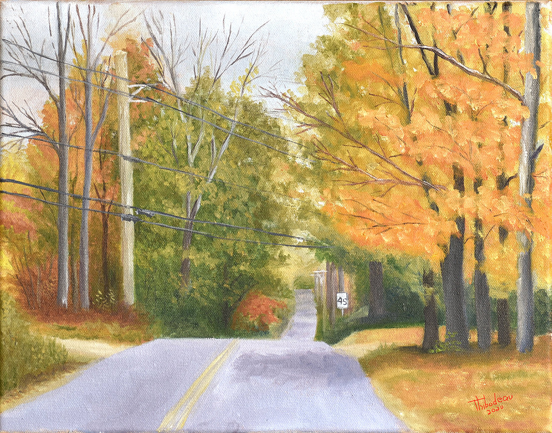 Wake Forest landscape painting in oils